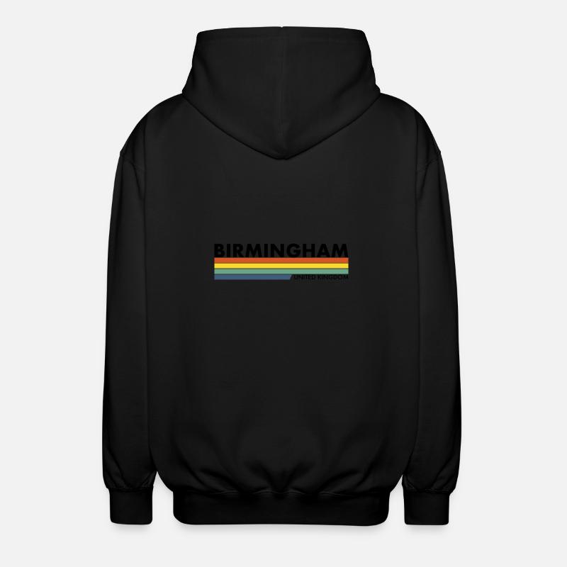 Birmingham UK British British - Unisex Hooded Jacket - black