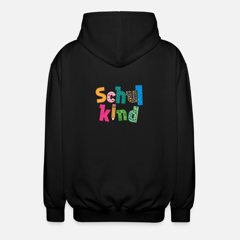 Einschulung "Schulkind" - Unisex Kapuzenjacke - Schwarz