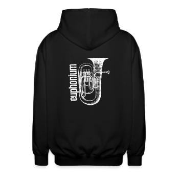 Chemises Euphonium - Veste à capuche unisexe - noir - Dos - AI Model Male 185 light (185cm)
