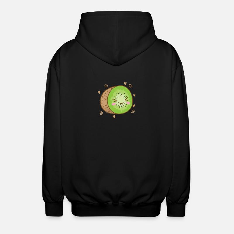 Kiwi tranché fruit fruit animal - Veste à capuche unisexe - noir