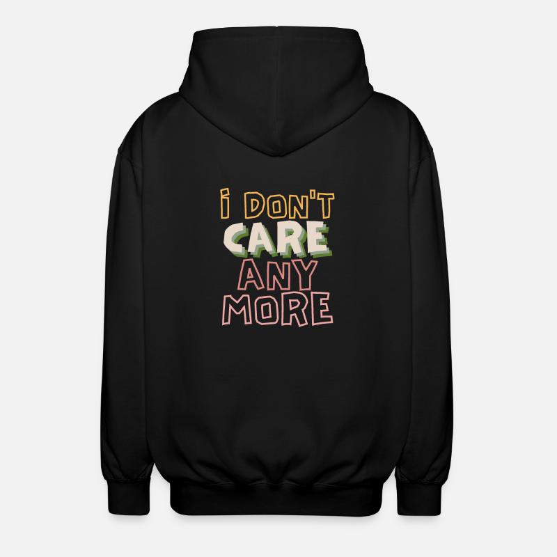 Frustration, sarcasme, désillusion introvertie - Veste à capuche unisexe - noir