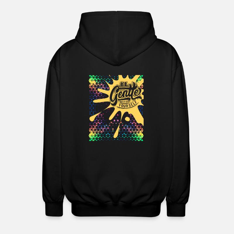 Motivation-Inspiration, Spruch Selbstliebe - Unisex Kapuzenjacke - Schwarz