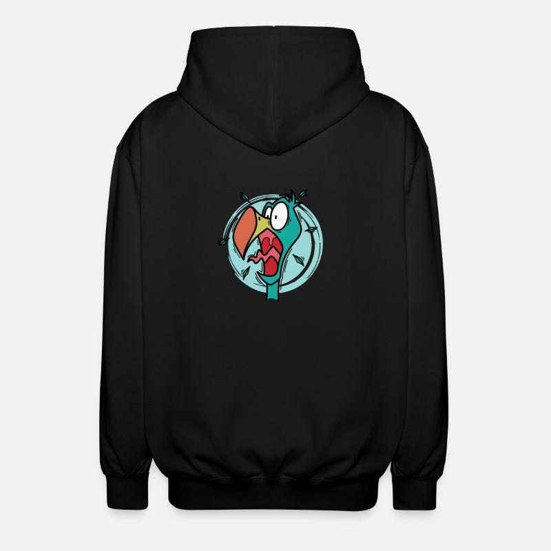 crazy dodo bird from Mauritius - Unisex Hooded Jacket - black