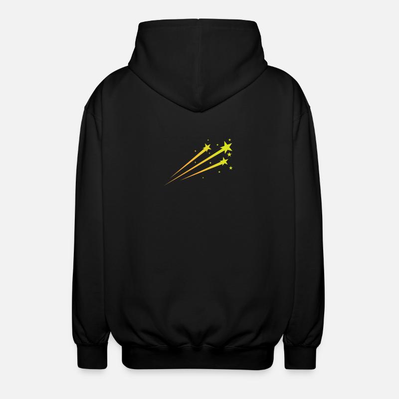 étoiles filantes, ciel nocturne, astronomie - Veste à capuche unisexe - noir