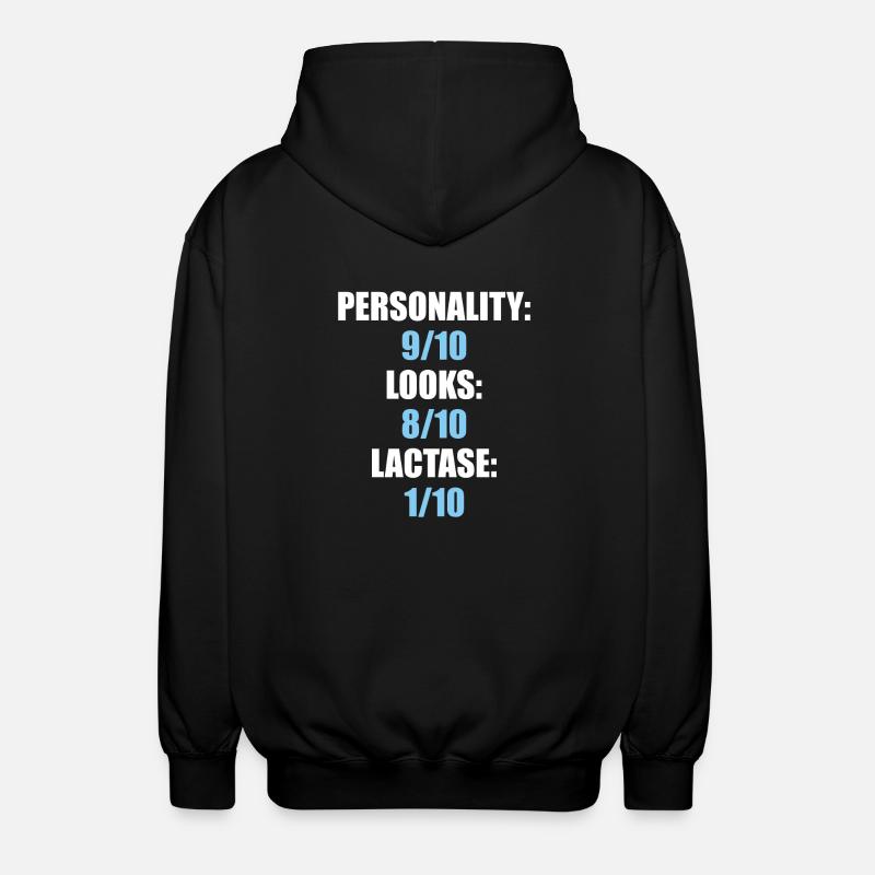 Funny Lactose Intolerant - Unisex Hooded Jacket - black