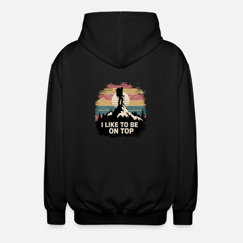 Berggipfel Gipfel Bergsteigen Klettern Kletterer - Unisex Kapuzenjacke - Schwarz