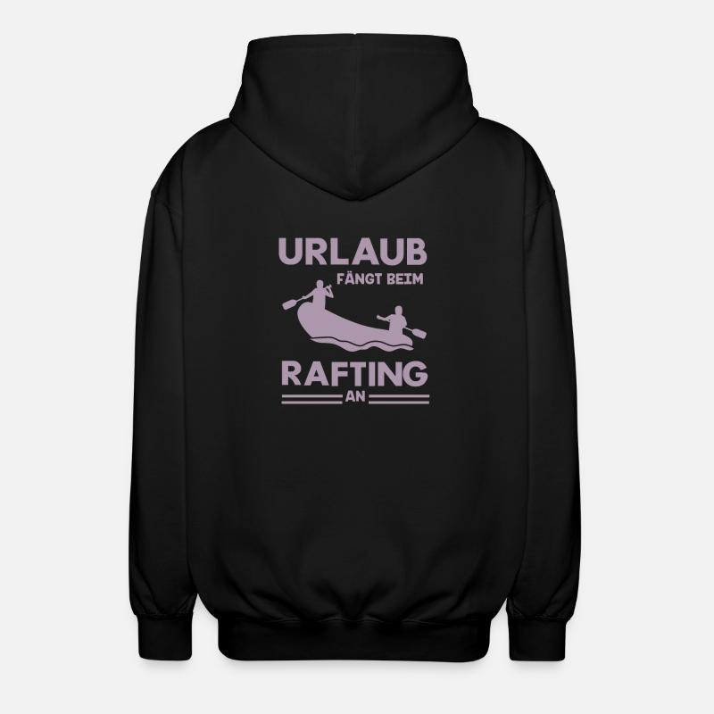 Rafting Abenteuer Schlauchboot Wassererlebnis - Unisex Kapuzenjacke - Schwarz