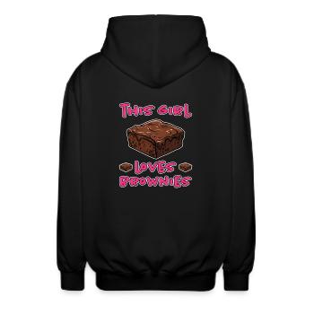 Brownies Dire Fille Drôle Brownie Cadeau - Veste à capuche unisexe - noir - Dos - AI Model Male 185 light (185cm)
