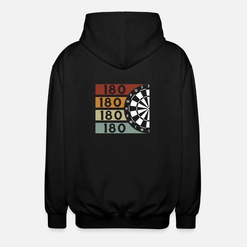 Cadeau de fléchettes Jeu de fléchettes Bullseye - Veste à capuche unisexe - noir