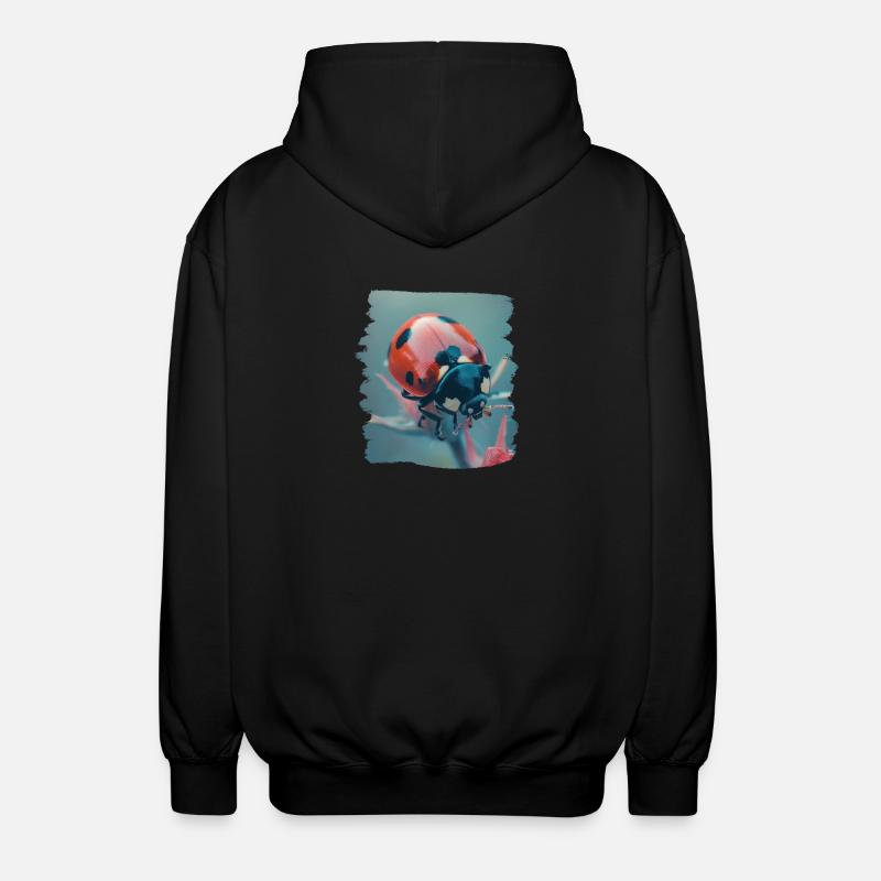 Ladybug Marienkäfer - Unisex Kapuzenjacke - Schwarz