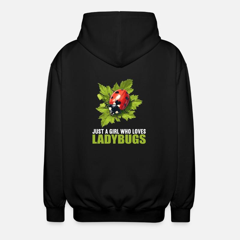 Ladybug Marienkäfer - Unisex Kapuzenjacke - Schwarz