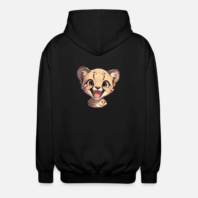 Cheetah Geparde Gepard - Unisex Kapuzenjacke - Schwarz