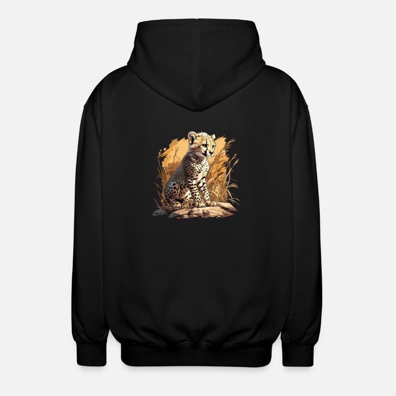 Guépard Geparde Gepard - Veste à capuche unisexe - noir