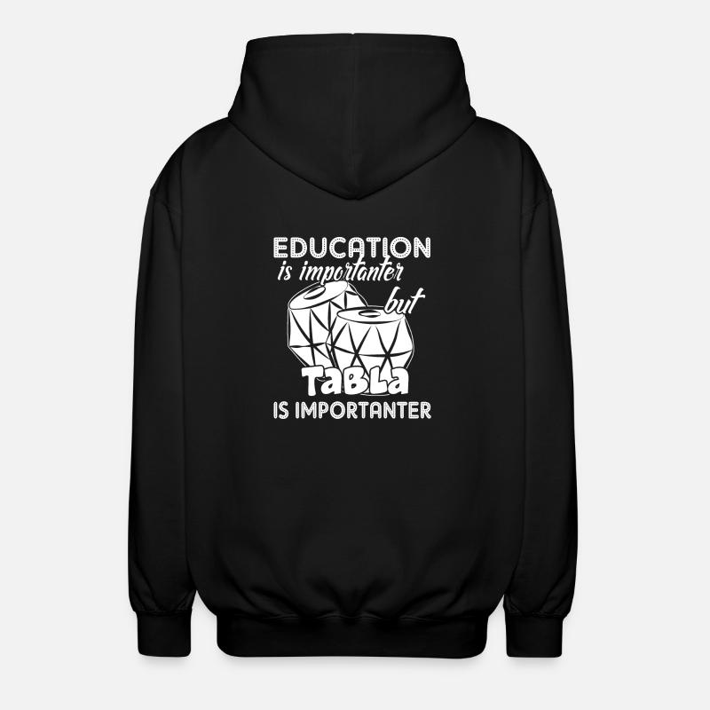 Tabla Is Importanter - Unisex Hooded Jacket - black