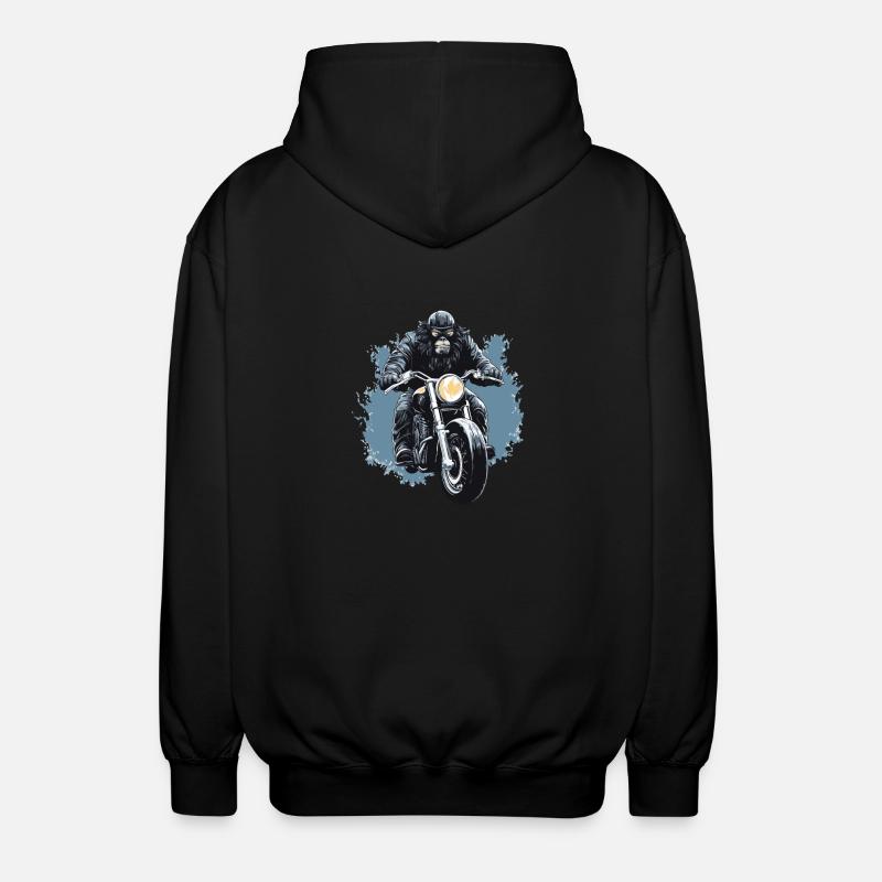 Moto Motard Gorilla - Veste à capuche unisexe - noir