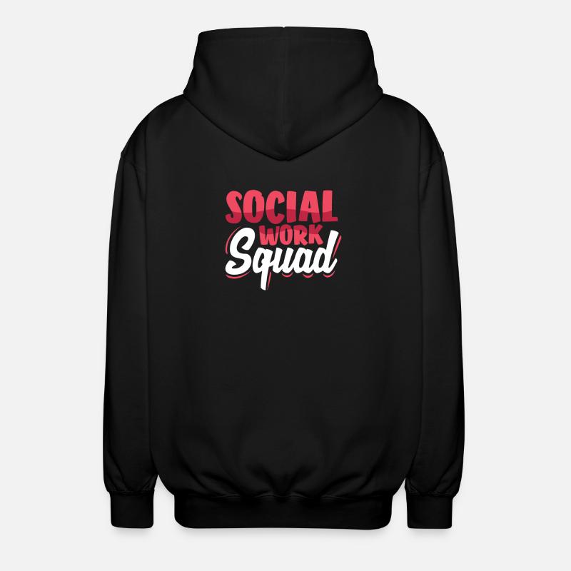 Social Work Squad - Unisex Kapuzenjacke - Schwarz