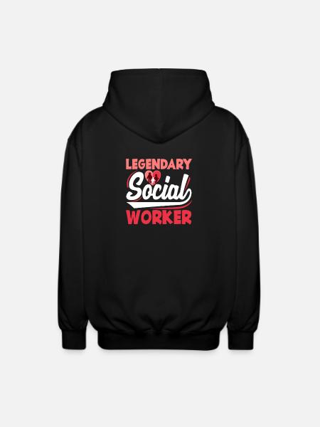 Legendary social worker - Unisex Hooded Jacket - black
