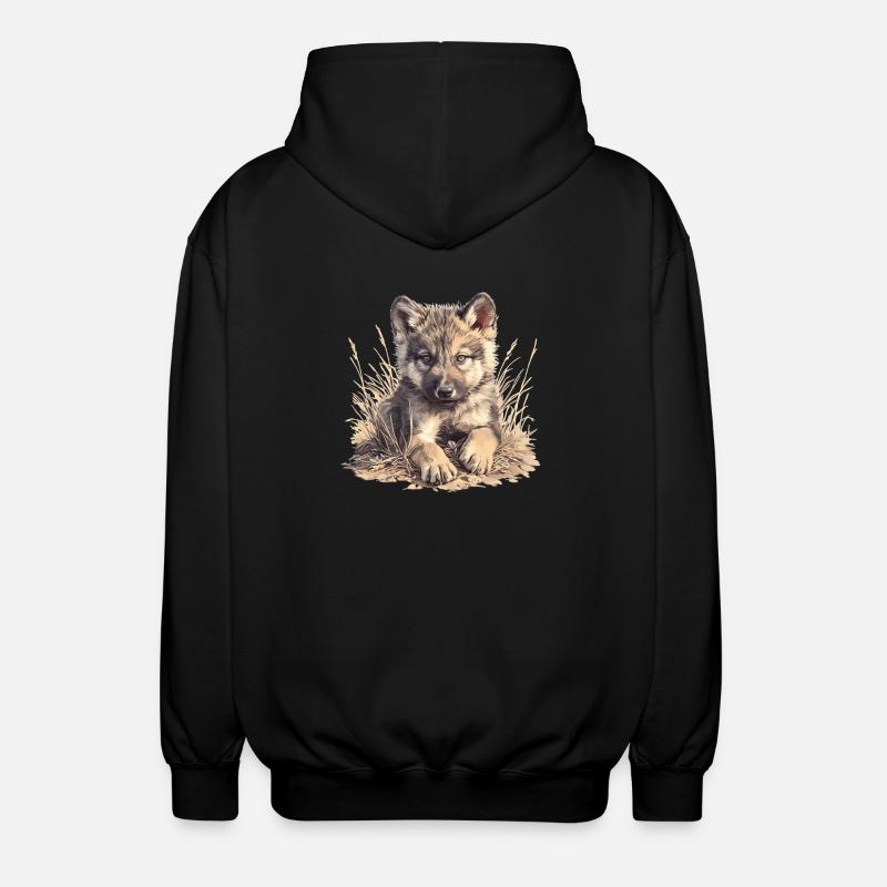 Loups Loup - Veste à capuche unisexe - noir