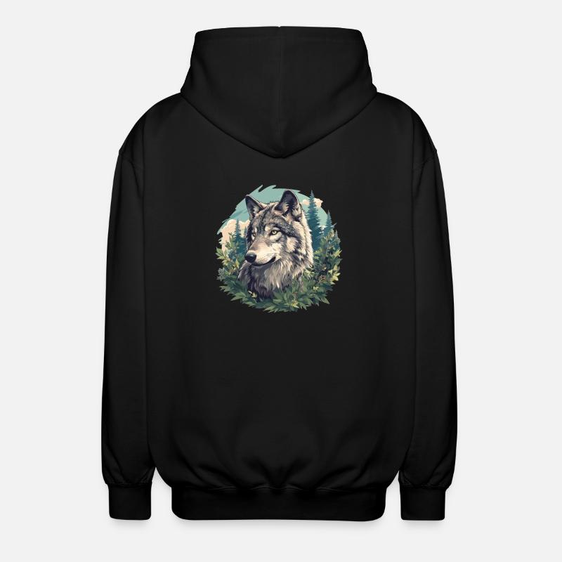 Loups Loup - Veste à capuche unisexe - noir
