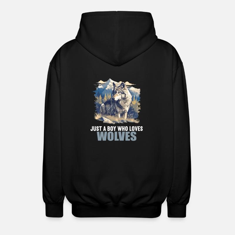 Loups Loup - Veste à capuche unisexe - noir