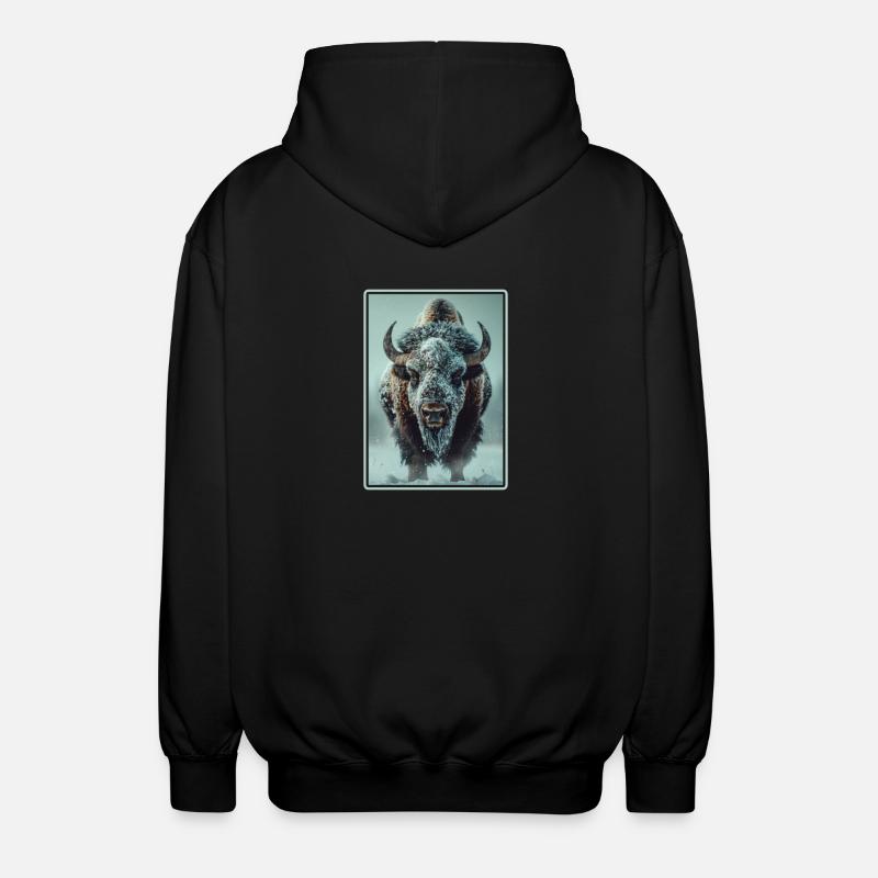 Bisons Bison - Unisex Hooded Jacket - black
