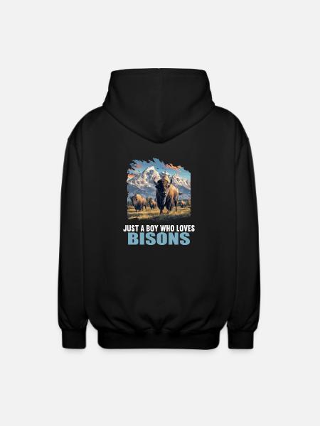Bisons Bison - Unisex Hooded Jacket - black