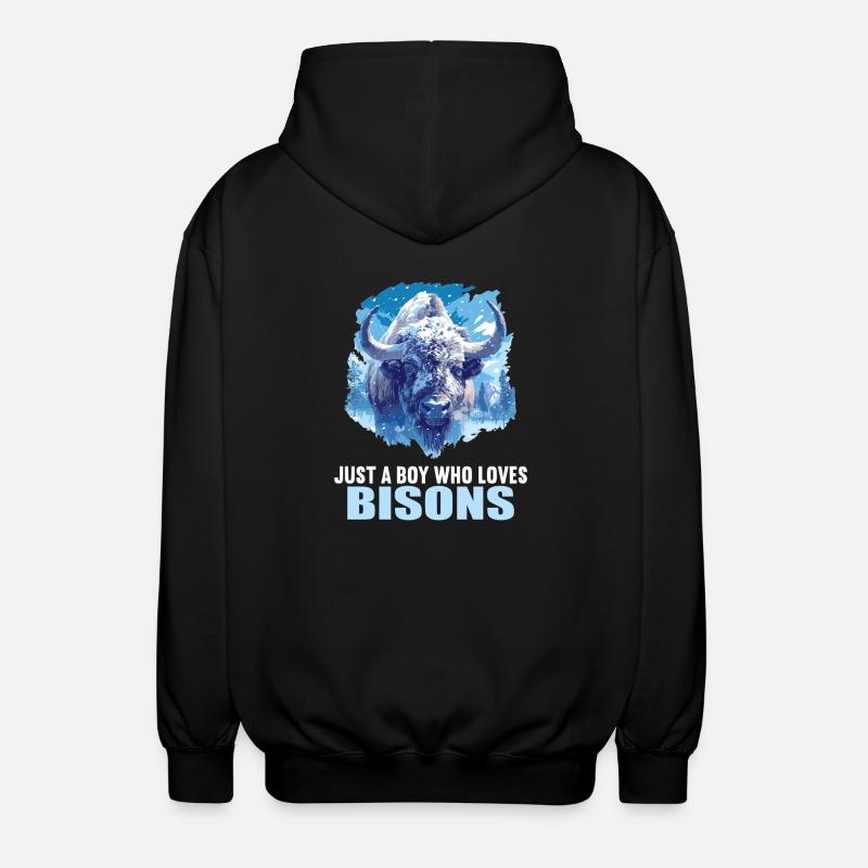 Bisons Bison - Unisex Hooded Jacket - black