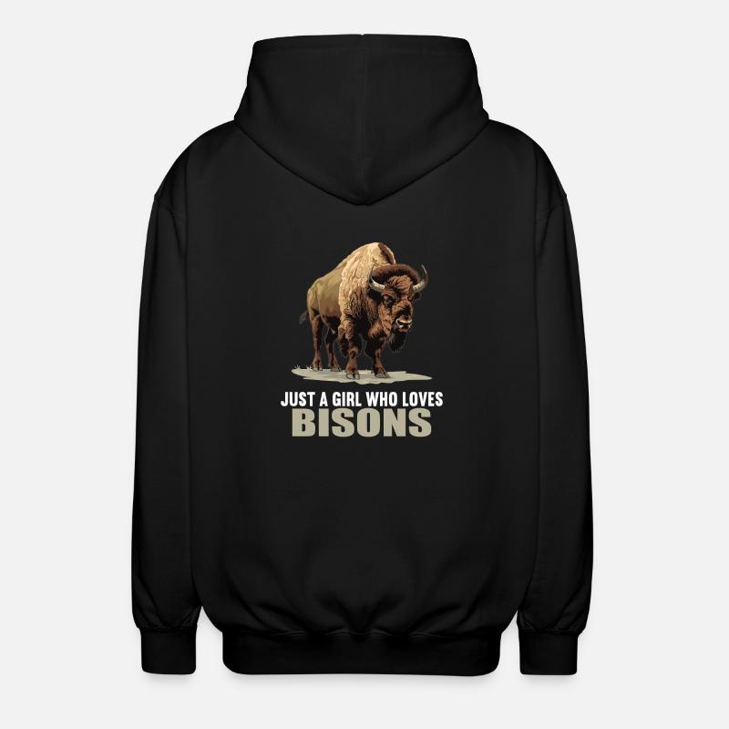 Bisons Bison - Veste à capuche unisexe - noir