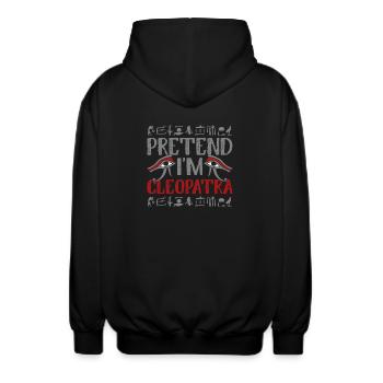 Pretend Im Cleopatra Mythology - Unisex Hooded Jacket - black - Back - AI Model Male 185 light (185cm)