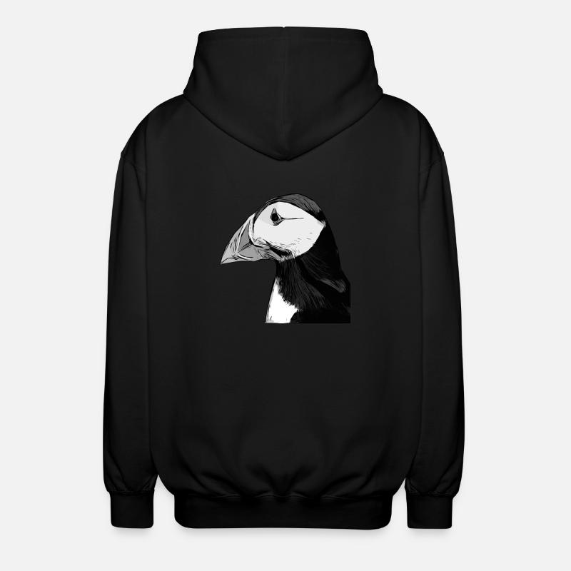 Papageientaucher - Macareux - Veste à capuche unisexe - noir