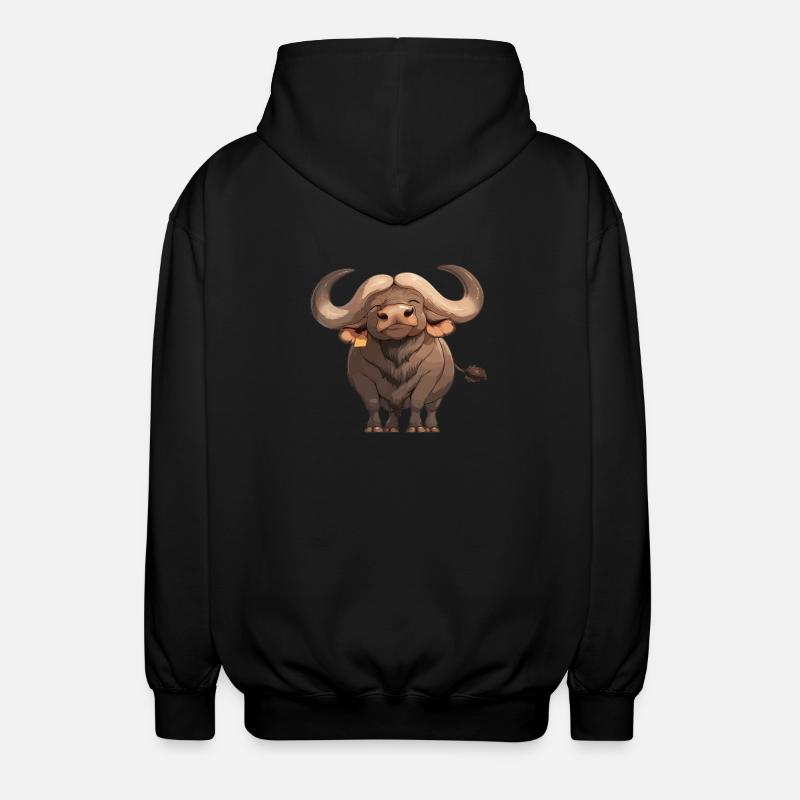 Buffles Buffalo Büffel - Veste à capuche unisexe - noir