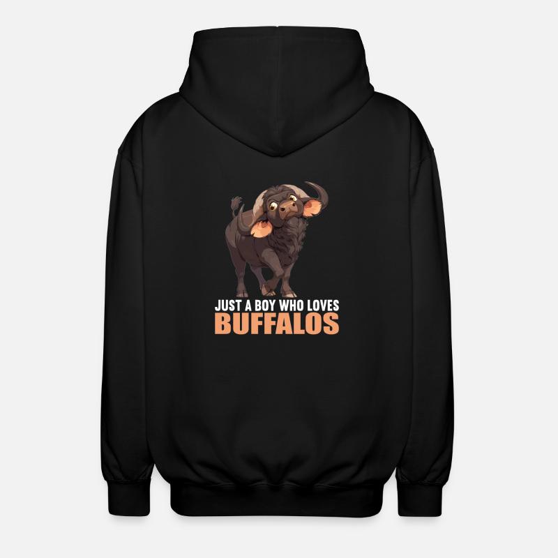 Buffalos Buffalo Büffel - Unisex Hooded Jacket - black