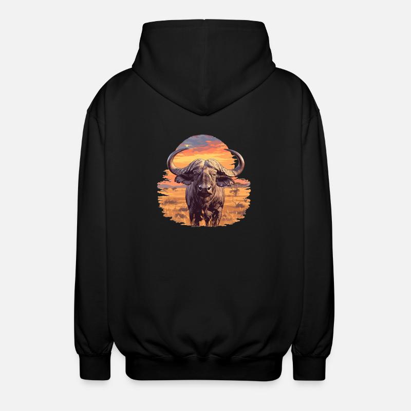 Buffalos Buffalo Büffel - Unisex Kapuzenjacke - Schwarz