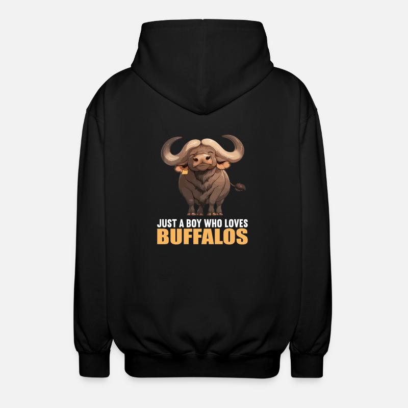 Buffles Buffalo Büffel - Veste à capuche unisexe - noir