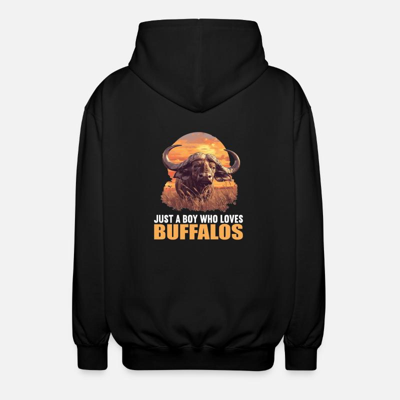 Buffalos Buffalo Büffel - Unisex Kapuzenjacke - Schwarz