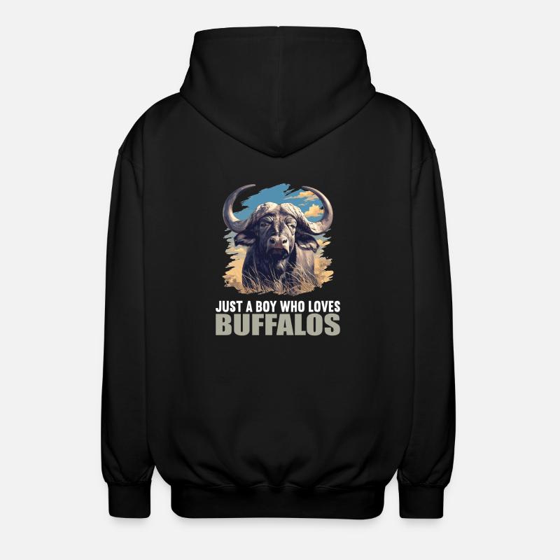 Buffalos Buffalo Büffel - Unisex Kapuzenjacke - Schwarz