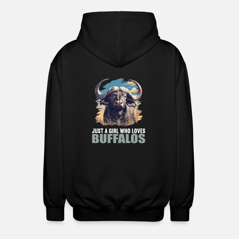 Buffles Buffalo Büffel - Veste à capuche unisexe - noir