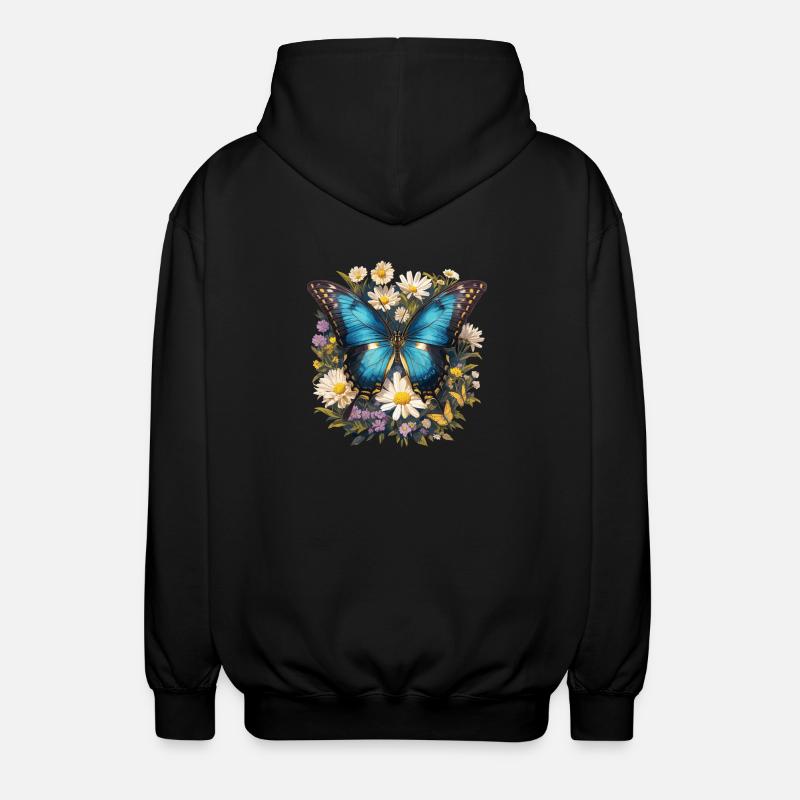 papillon papillons papillon papillon - Veste à capuche unisexe - noir