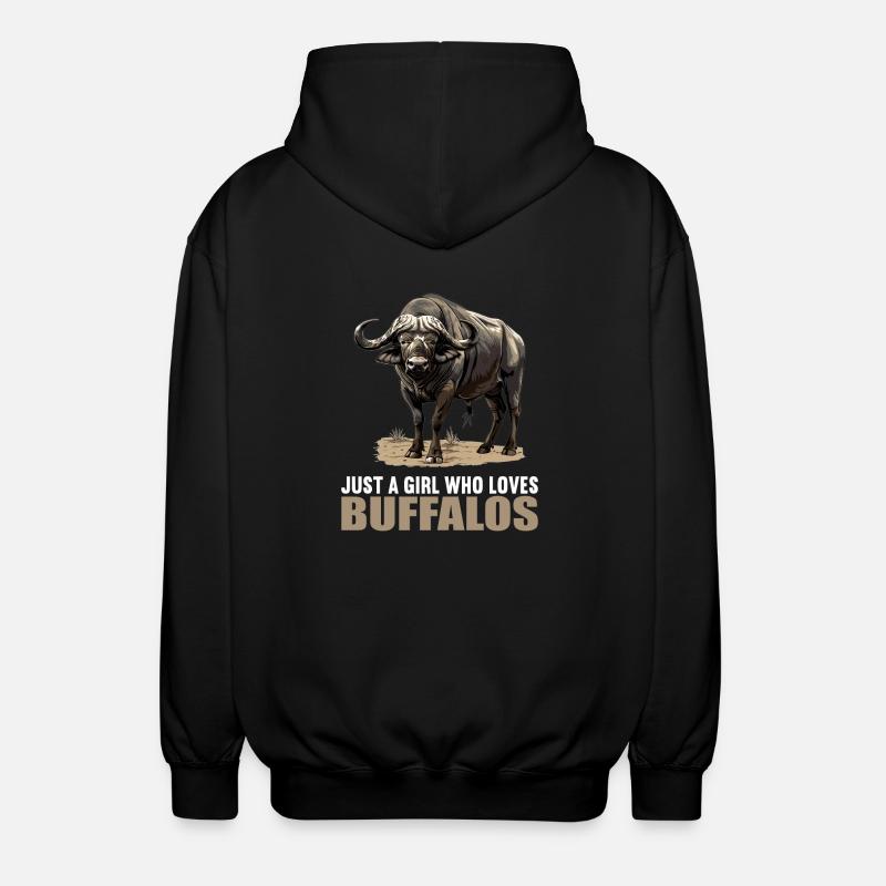 Buffles Buffalo Büffel - Veste à capuche unisexe - noir