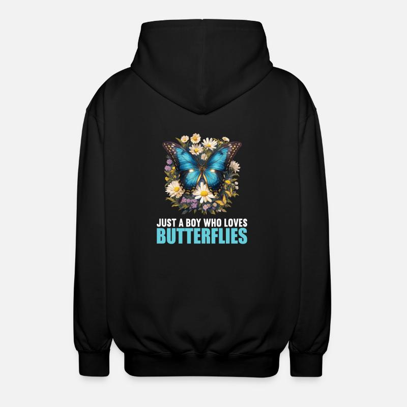 papillon papillons papillon papillon - Veste à capuche unisexe - noir