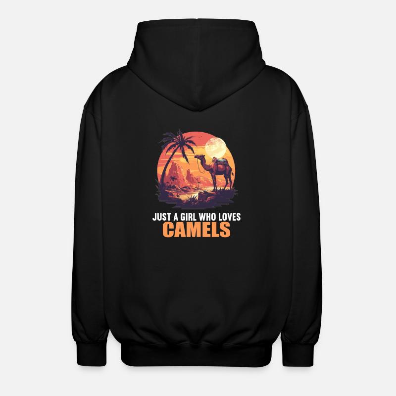 Chameau Kamele Kamel - Veste à capuche unisexe - noir