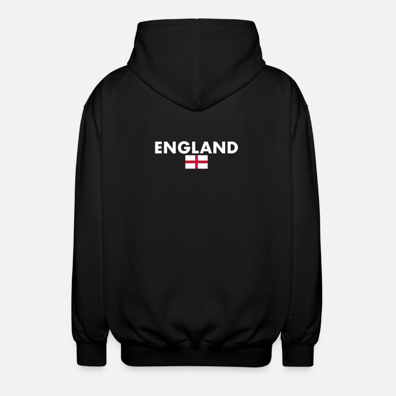 Angleterre Anglais Drapeau anglais - Veste à capuche unisexe - noir