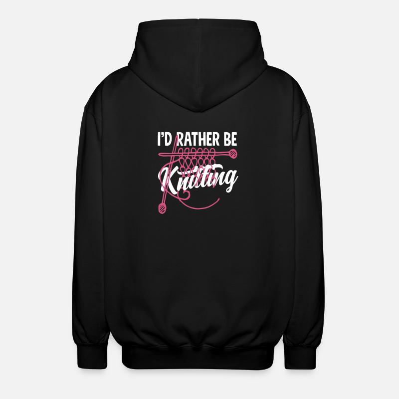 Better knitting than anything else - Unisex Hooded Jacket - black