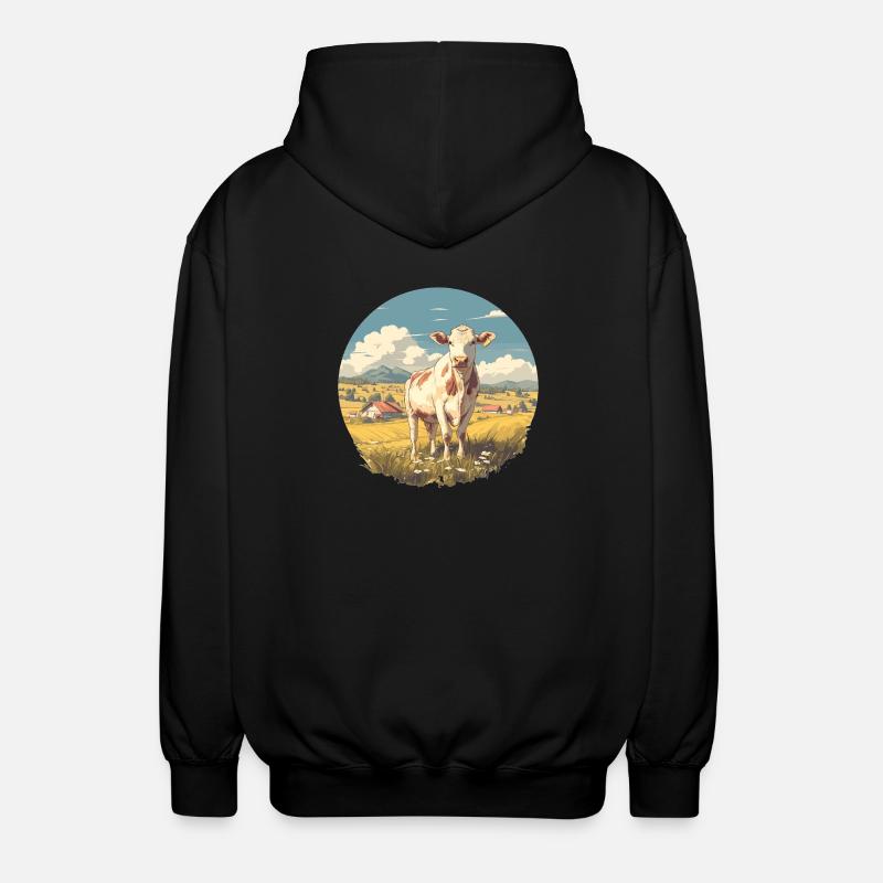 Vaches Vache - Veste à capuche unisexe - noir