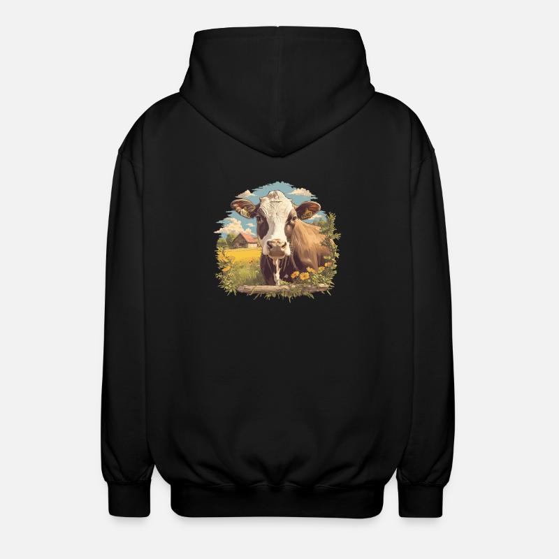 Vaches Vache - Veste à capuche unisexe - noir