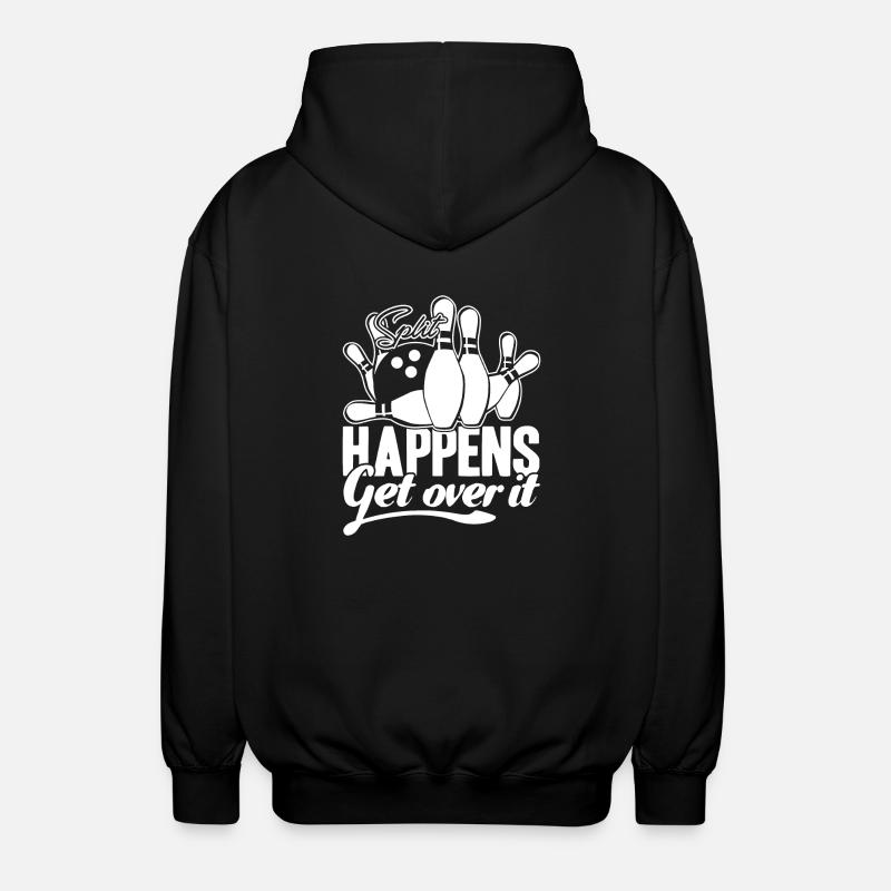 Bowling Split Happens - Unisex Hooded Jacket - black