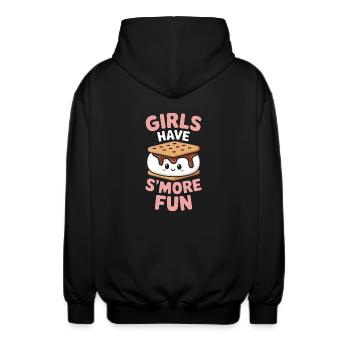 S ́More Saying Marshmallow Camping S ́More Gift - Veste à capuche unisexe - noir - Dos - AI Model Male 185 light (185cm)