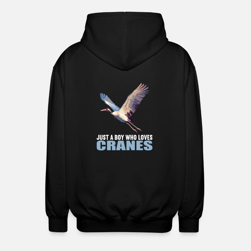Kraniche Kranich - Unisex Kapuzenjacke - Schwarz