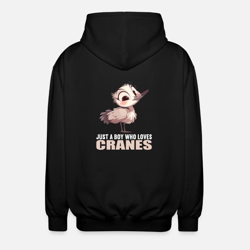 Kraniche Kranich - Unisex Kapuzenjacke - Schwarz