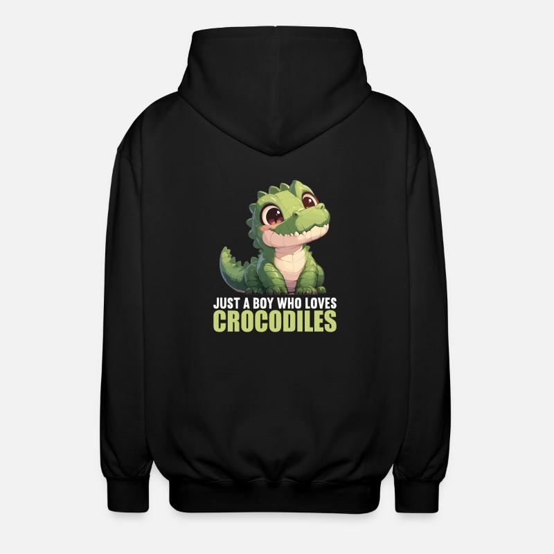Krokodile Krokodil - Unisex Kapuzenjacke - Schwarz